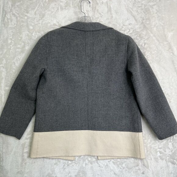 Talbots Women’s Size 10P Natural Fine Wool Jacket Grey/White Light  Organic Chic - Picture 10 of 14